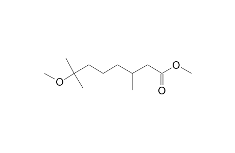 Octanoic acid, 7-methoxy-3,7-dimethyl-, methyl ester