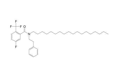 3-Fluoro-6-(trifluoromethyl)benzamide, N-(2-phenylethyl)-N-octadecyl-