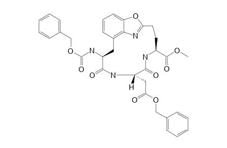 Methyl (7S,10S,13S)-10-(benzylethanoate)-7-{[(benzyloxy)carbonyl]amino}-8,11-dioxo-19-oxa-9,12,17-triazatricyclo[14.2.1.0(6,18)]nonadeca-1(18),2,4,16-tetraene-13-carboxylate