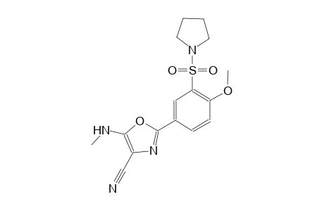 4-oxazolecarbonitrile, 2-[4-methoxy-3-(1-pyrrolidinylsulfonyl)phenyl]-5-(methylamino)-