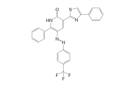 6-phenyl-3-(4-phenylthiazol-2-yl)-5-(4-trifluoromethyl-phenylazo)-1H-pyridin-2-one