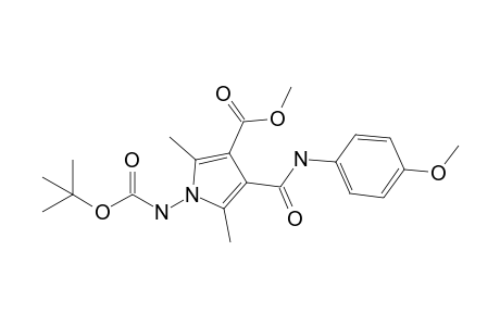 2,5-Dimethyl-3-methoxycarbonyl-4-[(4-methoxyphenyl)aminocarbonyl]-1-[N-(tert-butoxycarbonyl)amino]pyrrole