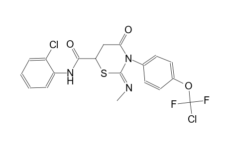 2H-1,3-thiazine-6-carboxamide, 3-[4-(chlorodifluoromethoxy)phenyl]-N-(2-chlorophenyl)tetrahydro-2-[(Z)-methylimino]-4-oxo-, (2Z)-