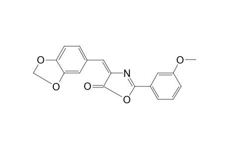 (4E)-4-(1,3-benzodioxol-5-ylmethylene)-2-(3-methoxyphenyl)-1,3-oxazol-5(4H)-one