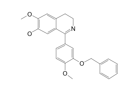 3,4-Dihydroisoquinolin-7-ol, 6-methoxy-1-[3-benzyloxy-4-methoxyphenyl]