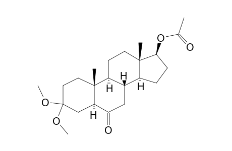 17.beta.-Acetoxy-3,3-dimethoxy-5.alpha.-androstan-6-one