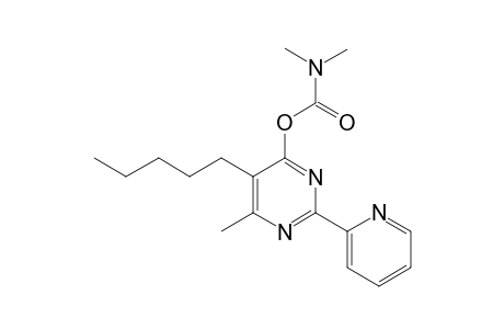 6-methyl-5-pentyl-2-(2-pyridyl)-4-pyrimidinol, dimethylcarbamate (ester)