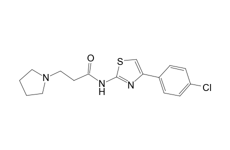 Propanamide, N-[4-(4-chlorophenyl)-2-thiazolyl]-3-(1-pyrrolidinyl)-