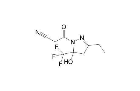 RAC-1-CYANOACETYL-5-HYDROXY-3-ETHYL-5-TRIFLUOROMETHYL-4,5-DIHYDRO-1H-PYRAZOLE