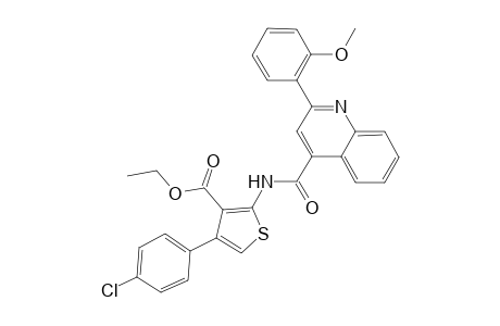 Ethyl 4-(4-chlorophenyl)-2-({[2-(2-methoxyphenyl)-4-quinolinyl]carbonyl}amino)-3-thiophenecarboxylate