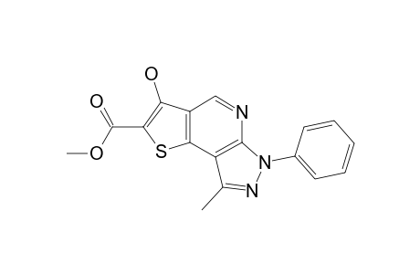 2-Methoxycarbonyl-3-hydroxy-6-phenyl-8-methylpyrazolo[3,4-b]thieno[2,3-d]pyridine