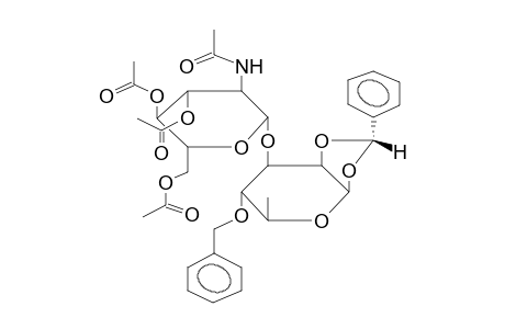 3-O-(2-ACETAMIDO-3,4,6-TRI-O-ACETYL-2-DEOXY-BETA-D-GLUCOPYRANOSYL)-4-O-BENZYL-1,2-O-BENZYLIDENE-BETA-L-RHAMNOPYRANOSE