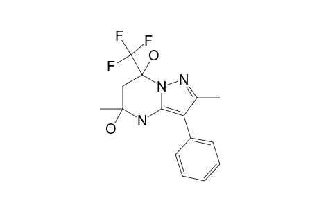 5,7-DIHYDROXY-2,5-DIMETHYL-7-TRIFLUOROMETHYL-3-PHENYL-4,5,6,7-TETRAHYDROPYRAZOLO-[1.5-A]-PYRIMIDINE;ISOMER_1