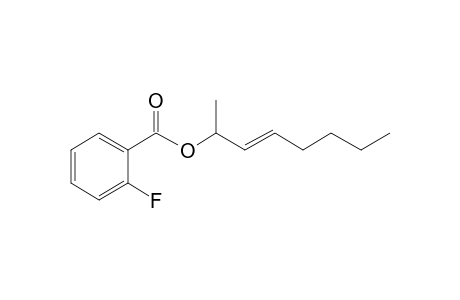 2-Fluorobenzoic acid, oct-3-en-2-yl ester