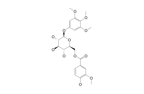 TETRACENTRONSIDE-A;3,4,5-TRIMETHOXY-PHENYL-O-6'-O-VANILLOYL-BETA-D-GLUCOPYRANOSIDE