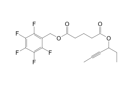 Glutaric acid, hex-4-yn-3-yl pentafluorobenzyl ester