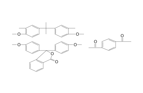 Copolyester from 3,3'-dimethylbisphenol a, phenolphthalein (1:1) and terephthalic acid