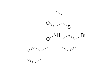 N-(benzyloxy)-2-((2-bromophenyl)thio)butanamide