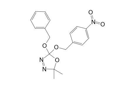 5,5-Dimethyl-2-benzyloxy-2-{[4'-nitrophenyl]methoxy}-1,3,4-oxadiazoline