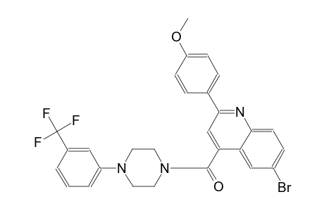 4-[6-bromo-4-({4-[3-(trifluoromethyl)phenyl]-1-piperazinyl}carbonyl)-2-quinolinyl]phenyl methyl ether
