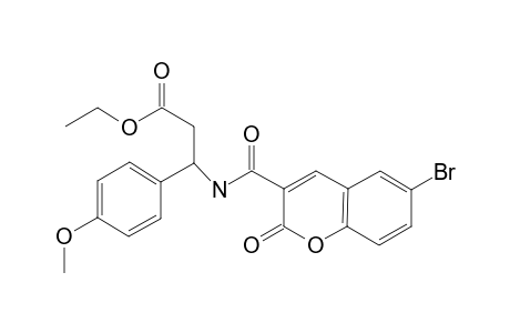 3-[(6-Bromo-2-keto-chromene-3-carbonyl)amino]-3-(4-methoxyphenyl)propionic acid ethyl ester