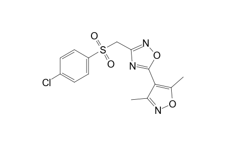 3-{[(p-chlorophenyl)sulfonyl]methyl}-5-(3,5-dimethyl-4-isoxazolyl)-1,2,4-oxadiazole