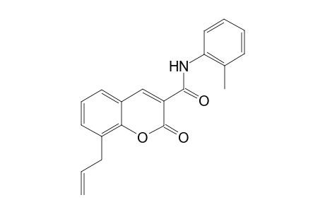 8-Allyl-2-keto-N-(o-tolyl)chromene-3-carboxamide