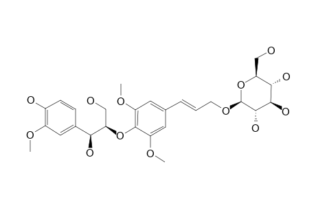 (7S,8R)-GUAIACYLGLYCEROL-8-O-4'-SINAPYLETHER-9'-O-BETA-D-GLUCOPYRANOSIDE