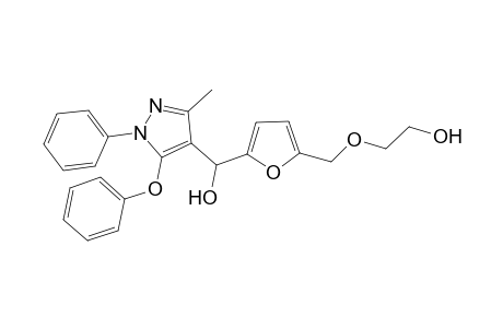 2-((5-(hydroxy(3-methyl-5-phenoxy-1-phenyl-1H-pyrazol-4-yl)methyl)furan-2-yl)methoxy)ethanol