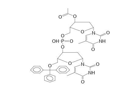 3'-o-Acetyl-5'-(5'-o-trityldeoxythymid-3'-yloxyphosphoryl)deoxythymidine