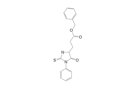 5-oxo-1-phenyl-2-thioxo-4-imidazolidinepropionic acid, benzyl ester