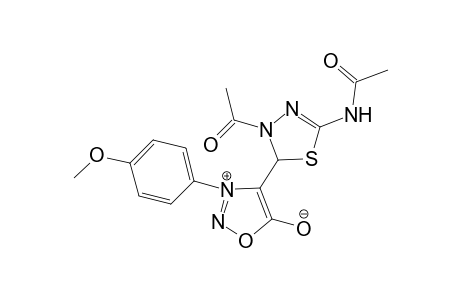 4-Acetyl 2-acetamido-5-[3-(4-methoxyphenyl)sydnon-4-yl]-4,5-dihydro[1,3,4]thiadiazole