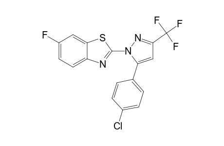 1-(6'-FLUOROBENZOTHIAZOL-2'-YL)-5-(PARA-CHLOROPHENYL)-3-TRIFLUOROMETHYL-PYRAZOLE