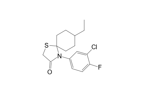 4-(3-Chloro-4-fluoro-phenyl)-8-ethyl-1-thia-4-aza-spiro[4.5]decan-3-one