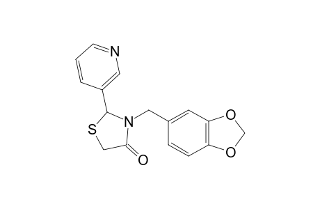 3-piperonyl-2-(3-pyridyl)-4-thiazolidinone