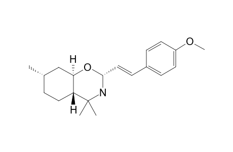 2.alpha.-[2-Trans-(4'-methoxyphenyl)ethenyl]-4,4,7.alpha.-trimethyl-trans-octahydro-1,3-benzoxazine