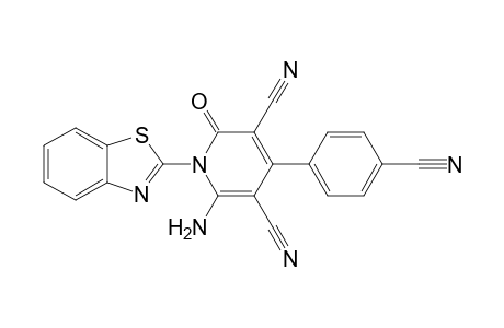 1-[2'-Benzothiazolyl]-3,5-dicyano-4-(4"-cyanophenyl)-6-amino-2-pyridone