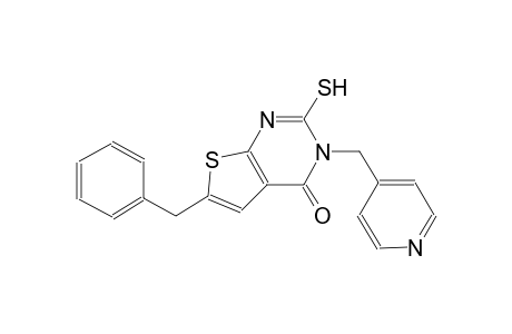 6-benzyl-3-(4-pyridinylmethyl)-2-sulfanylthieno[2,3-d]pyrimidin-4(3H)-one