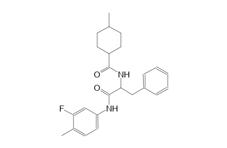 N-[1-benzyl-2-(3-fluoro-4-methylanilino)-2-oxoethyl]-4-methylcyclohexanecarboxamide