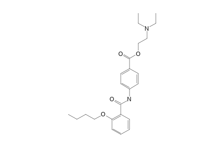 p-(o-butoxybenzamido)benzoic acid, 2-(diethylamino)ethyl ester