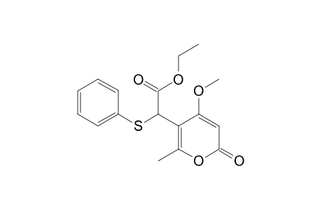 5-[(Ethoxycarbonyl)(phenylthio)methyl]-4-methoxy-6-methyl-2H-pyran-2-one