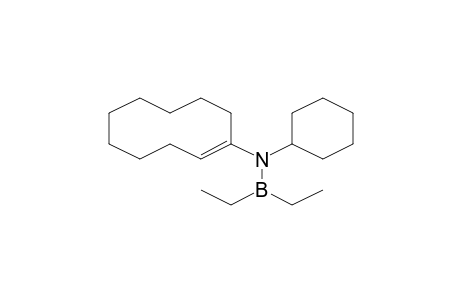 N-Cyclohexyl-N-(diethylboryl)-1-cyclodecen-1-amine