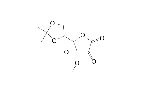 5-(2,2-dimethyl-1,3-dioxolan-4-yl)-4-hydroxy-4-methoxy-tetrahydrofuran-2,3-quinone