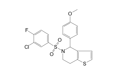 5-[(3-chloro-4-fluorophenyl)sulfonyl]-4-(p-methoxyphenyl)-4,5,6,7-tetrahydrothieno[3,2-c]pyridine