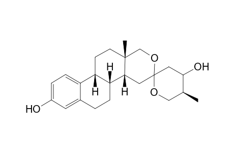 8-Hydroxy-12a-methyloctahydropyrano[4,3-a]phenanthrene-3-spiro-2'-(4'-hydroxy-5'-methyltetrahydropyran)