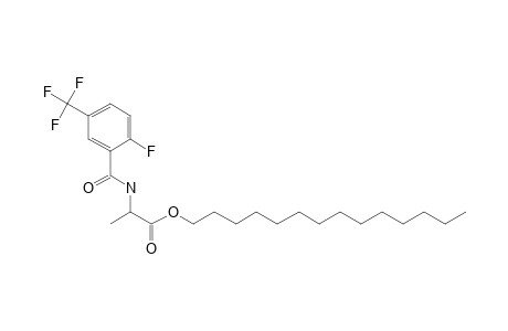 D-Alanine, N-(2-fluoro-5-trifluoromethylbenzoyl)-, tetradecyl ester