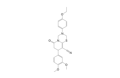 2H,6H-pyrido[2,1-b][1,3,5]thiadiazine-9-carbonitrile, 8-(3,4-dimethoxyphenyl)-3-(4-ethoxyphenyl)-3,4,7,8-tetrahydro-6-oxo-