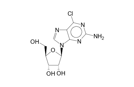 2-amino-6-chloro-9-beta-D-ribofuranosyl-9H-purine