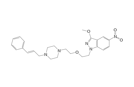 (E)-3-Methoxy-5-nitro-1-{5-[4-(3-phenyl-2-propenyl)piperazine-1-yl]-3-oxapentyl}-1H-indazole