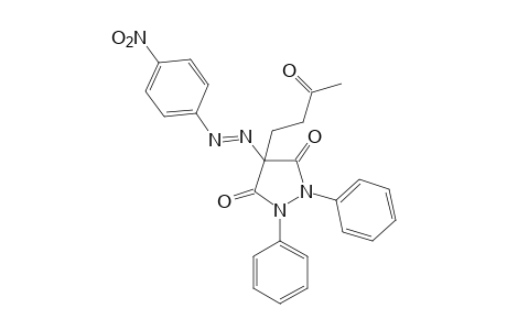 1,2-diphenyl-4-[(p-nitrophenyl)azo]-4-(3-oxobutyl)-3,5-pyrazolidinedione